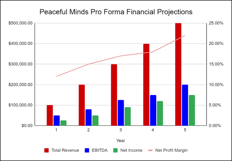 Peaceful Minds Financial Projections