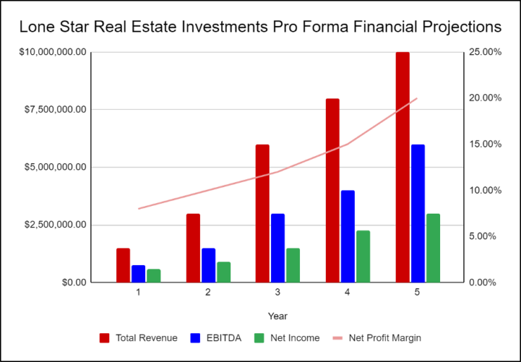 Lone Star Real Estate Investments Pro Forma Financial Projections